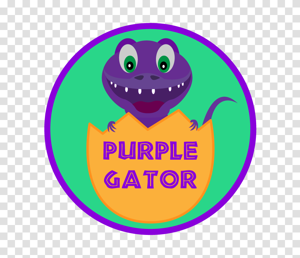 Purple Gator, Logo, Label Transparent Png
