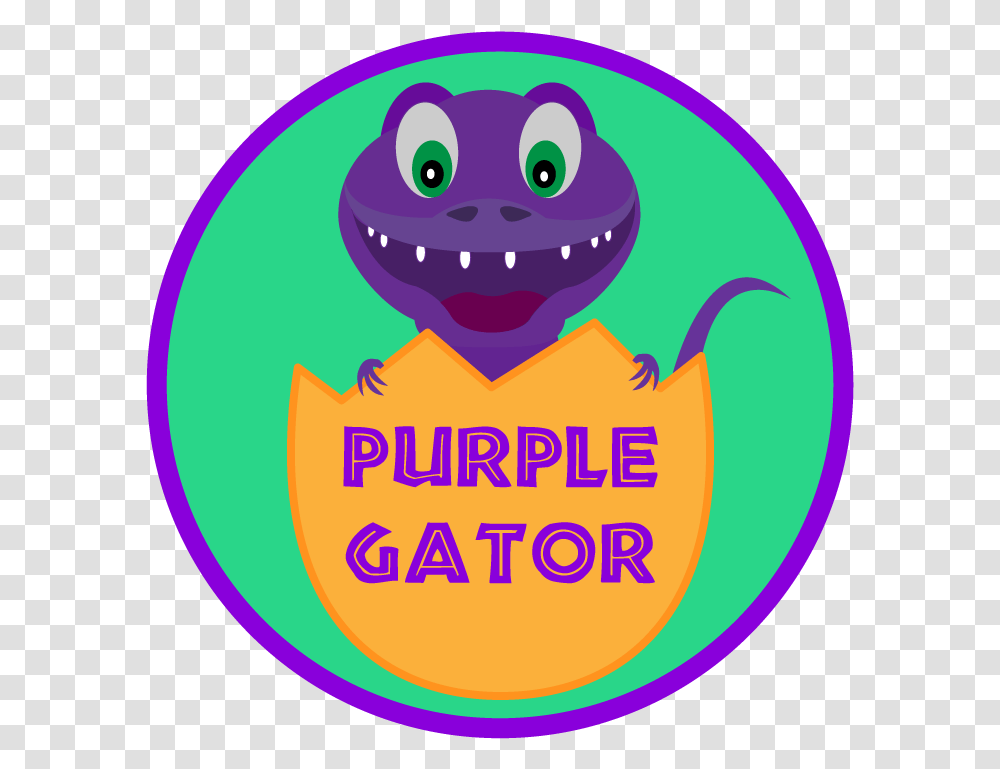 Purple Gator Purple Gator, Label, Text, Logo, Symbol Transparent Png