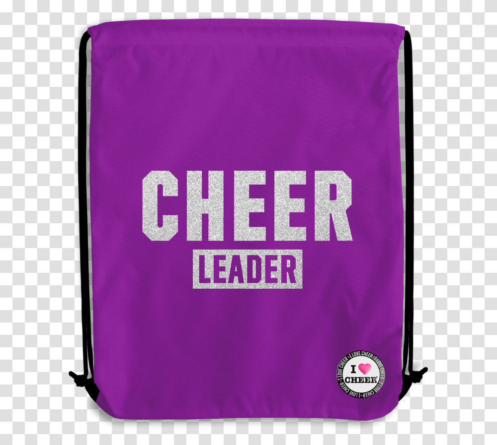 Purple Glitter Cheer Backpack Messenger Bag, Text, Clothing, Apparel, Bib Transparent Png