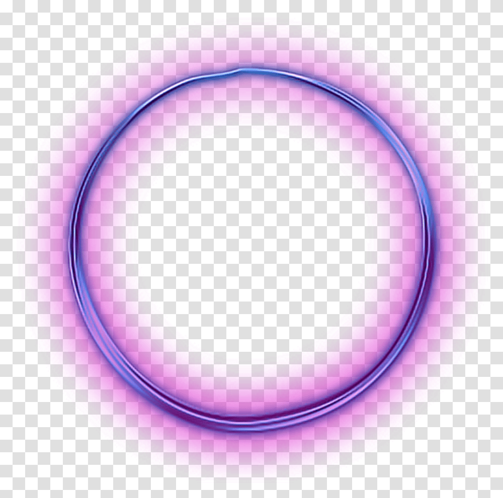 Purple Glowing Circle Sticker Design For Picsart, Light, Toy, Frisbee, Neon Transparent Png