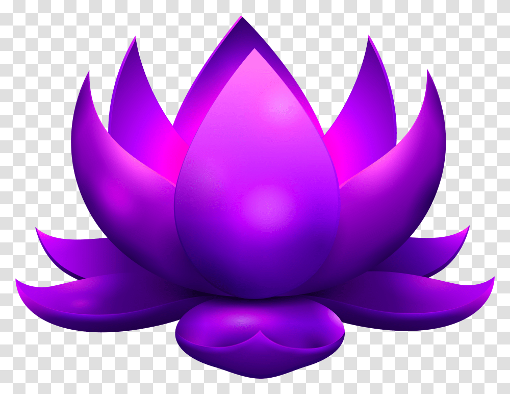 Purple Glowing Lotus Free Clip Art Image Gallery Transparent Png