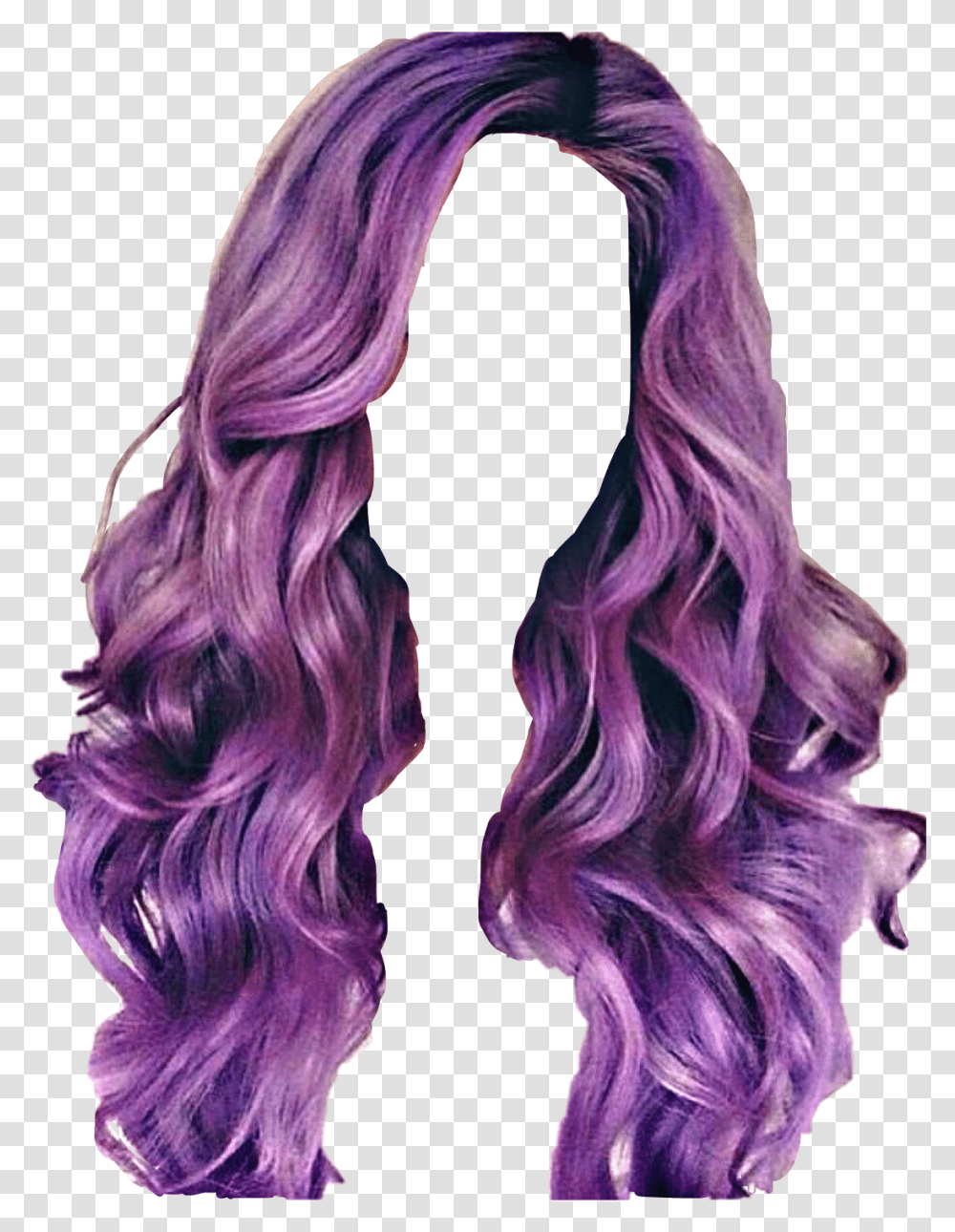 Purple Hair Wig Freetoedit Blonde Purple Pastel Extensions, Apparel, Scarf, Person Transparent Png