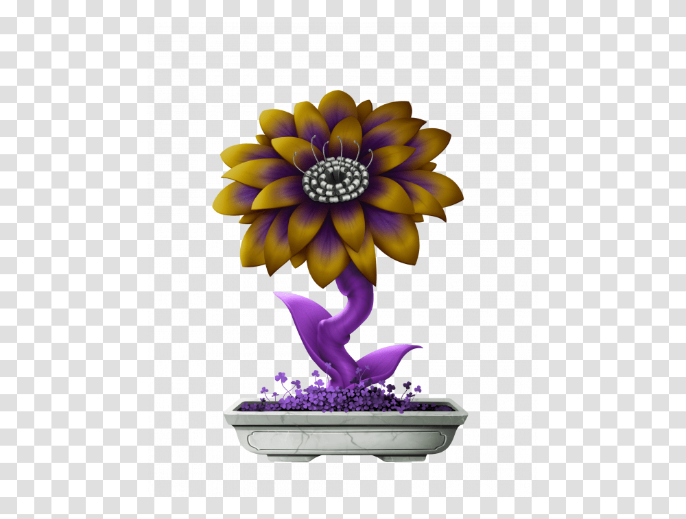 Purple Haze Flower, Plant, Blossom, Fractal, Pattern Transparent Png