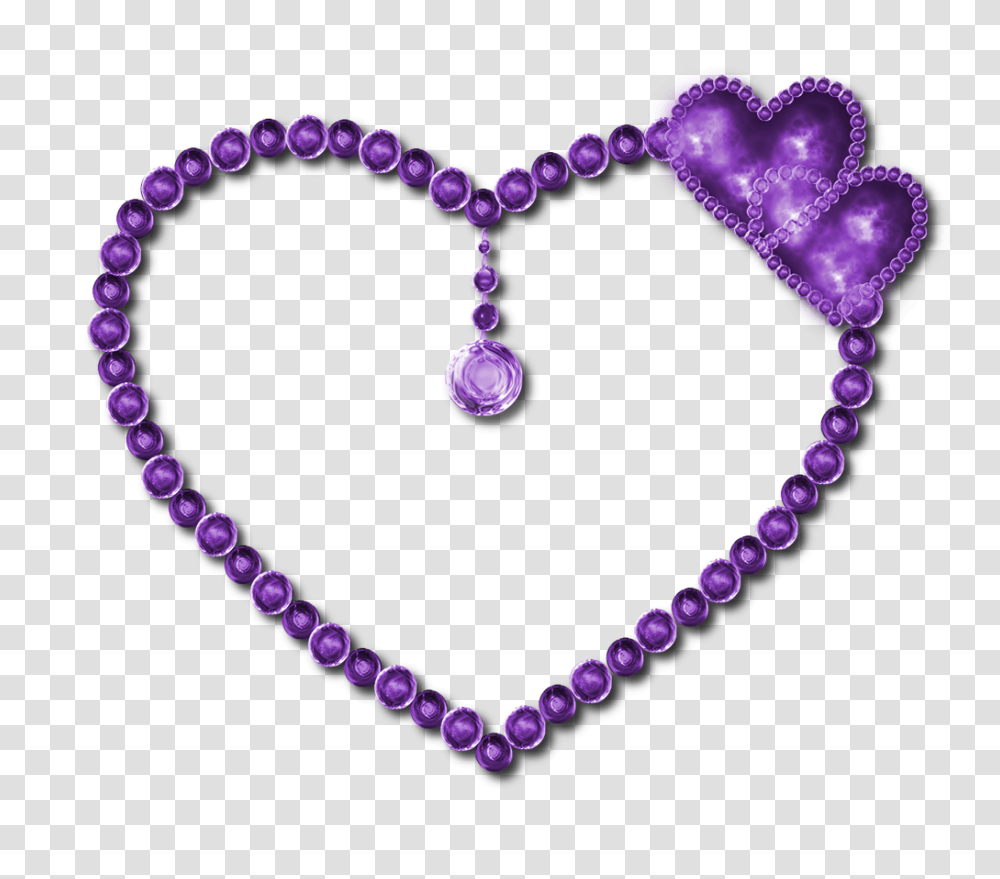 Purple Heart Clipart, Bead, Accessories, Accessory, Bead Necklace Transparent Png