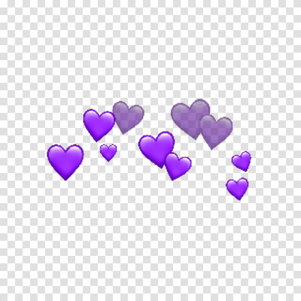 Purple Heart Crown Emoji Iphoneemoji Random Remixit, Light, Petal, Flower, Plant Transparent Png