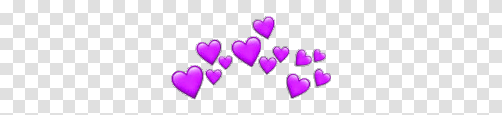 Purple Heart Crown Emoji Sticker Freetoedit Red Heart Crown, Petal, Flower, Plant, Blossom Transparent Png
