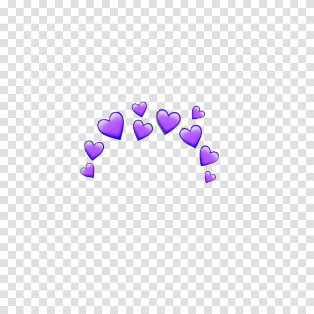 Purple Heart Crown Heartcrown Emoji Iphone Random Stick, Footprint Transparent Png