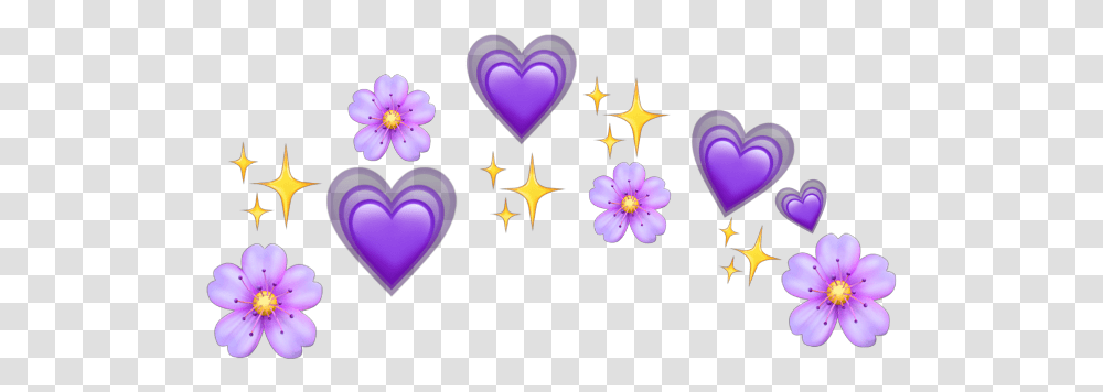 Purple Heart Emoji Crown, Diwali, Star Symbol, Magician Transparent Png