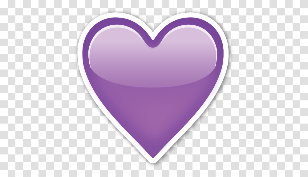 Purple Heart Emoji Ios Heart Emoji Sticker, Plectrum, Pillow, Cushion Transparent Png