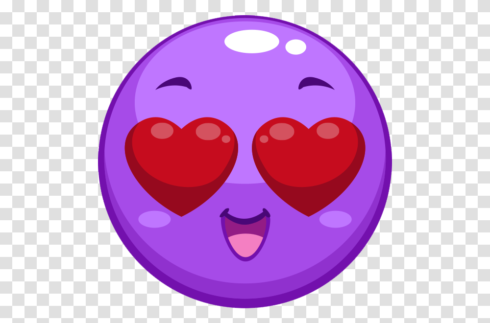 Purple Heart Eyes Emoji Clipart Full Size Clipart Purple Heart Eye Emoji, Balloon, Gum Transparent Png