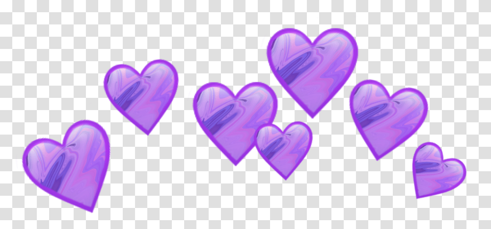 Purple Heart Hearts Purpleheart Emoji Crown Purple Heart Emoji Crop, Pillow, Cushion, Plectrum, Petal Transparent Png
