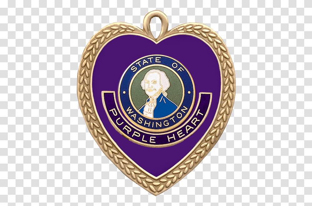 Purple Heart Medal Solid, Logo, Symbol, Trademark, Badge Transparent Png