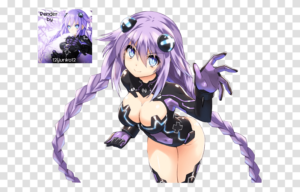 Purple Heart Neptunia Render, Comics, Book, Manga, Person Transparent Png