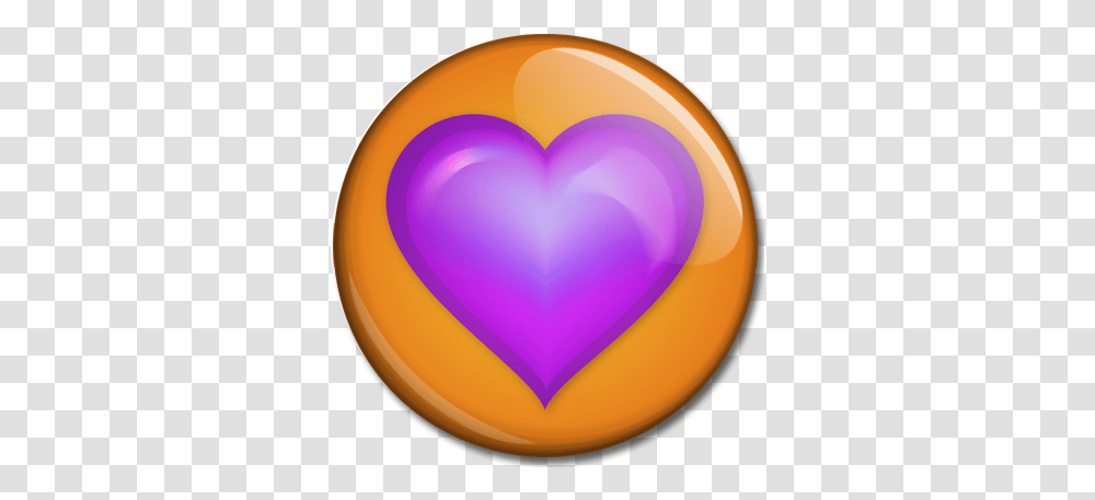 Purple Heart Orange And Purple Love Purple And Oragnge Heart, Balloon, Dating, Graphics Transparent Png
