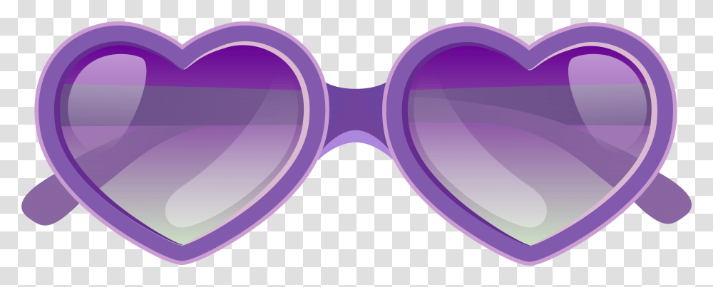 Purple Heart Sunglasses Clipart Image Sunglasses Clipart No Background, Accessories, Accessory, Goggles Transparent Png