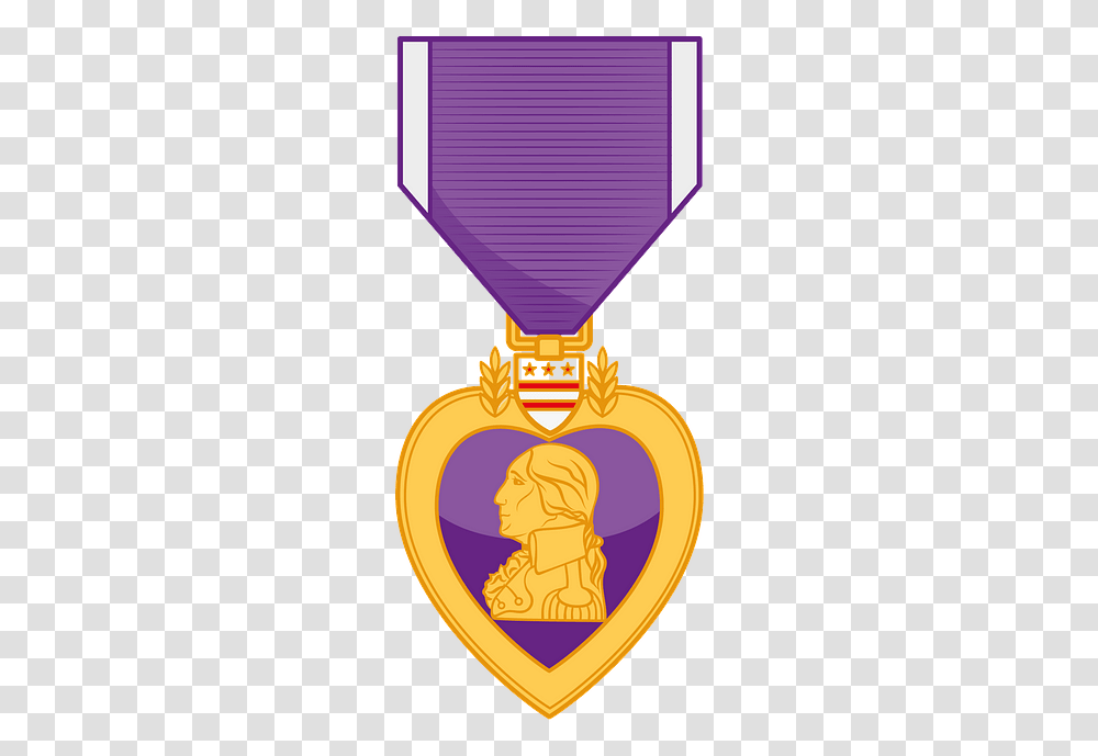 Purple Heart Vector, Logo, Trademark, Gold Transparent Png