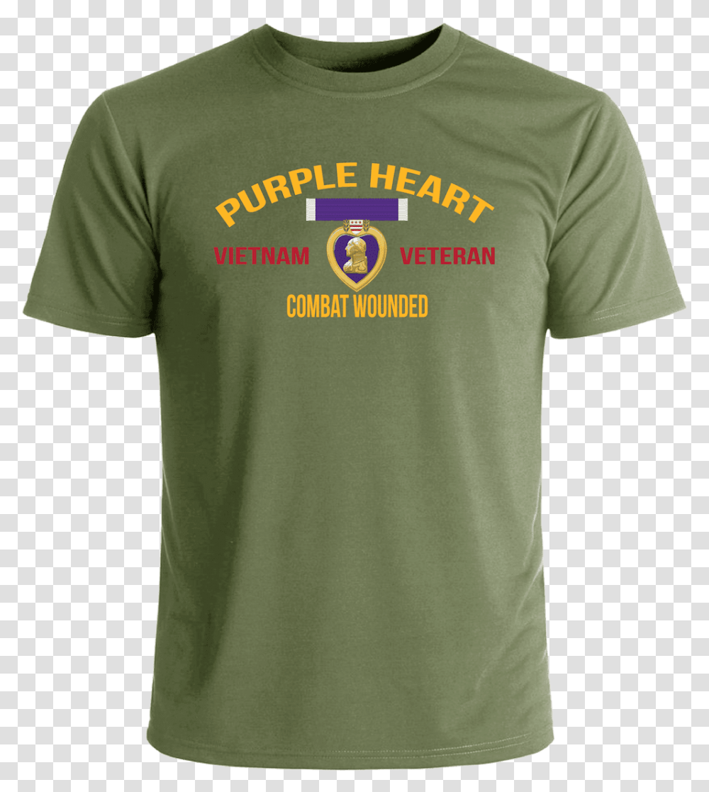 Purple Heart Vietnam Veteran T Shirt Us Navy Seabees T Shirts, Clothing, Apparel, T-Shirt, Person Transparent Png