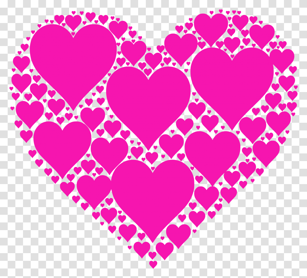 Purple Hearts Clipart Hearts In Heart Magenta, Rug Transparent Png