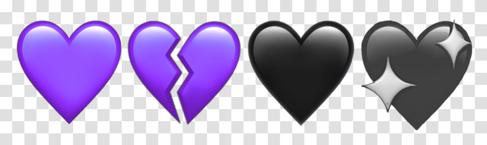 Purple Hearts Heart Broken Heartbroken Aesthetic Aesthetics Purple Broken Heart Emoji, Plectrum, Mouse, Hardware, Computer Transparent Png