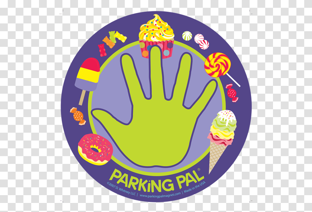 Purple Ice Cream Cone Donut Candy Parking Lot Toddler Parking Pal Magnet Transparent Png