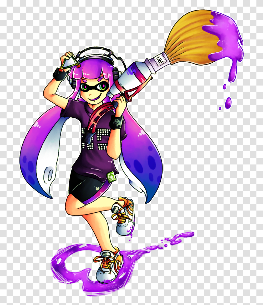 Purple Inkling Girlfor The Splatoon Chile Groupenjoy Splatoon Inkling Girl Purple, Costume, Comics Transparent Png