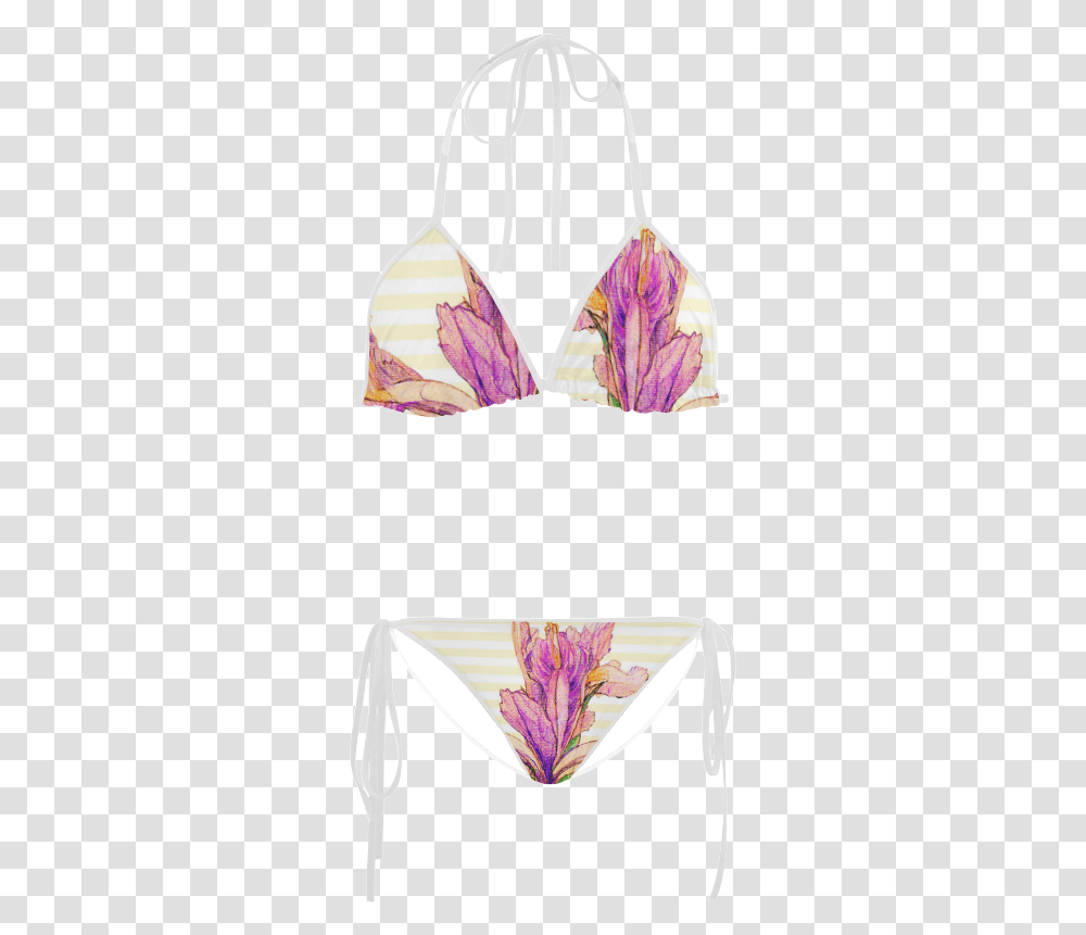 Purple Iris Custom Bikini Swimsuit Swimsuit Top, Petal, Flower, Plant Transparent Png