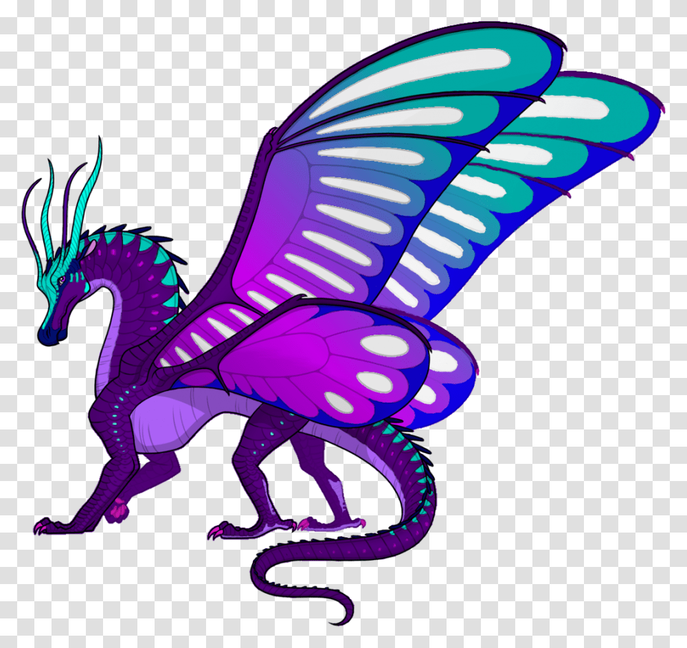 Purple Iris Wings Of Fire Silkwing, Dragon Transparent Png