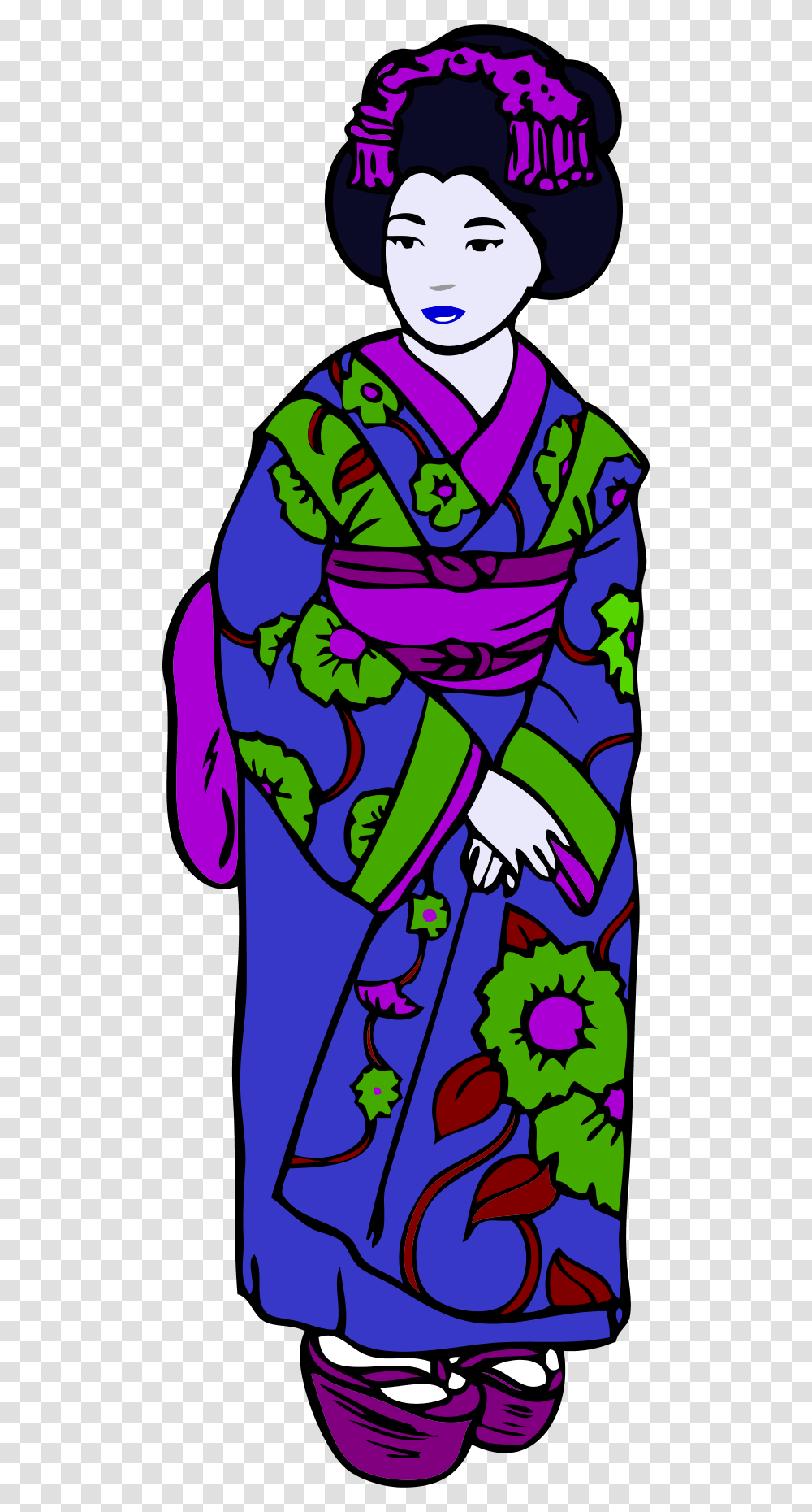 Purple Kimono Cliparts, Person, Human, Modern Art Transparent Png