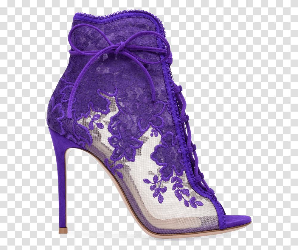Purple Lace Boots, Apparel, Shoe, Footwear Transparent Png