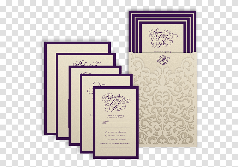 Purple Lace Paper, Greeting Card Transparent Png