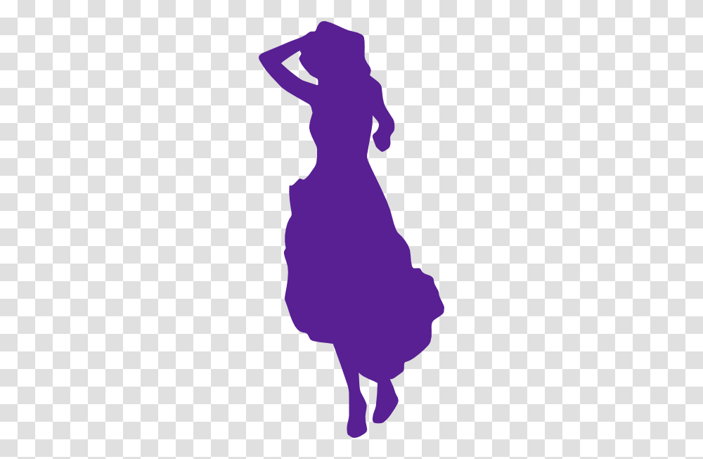 Purple Lady Sillouette Clip Art, Dress, Silhouette, Person Transparent Png