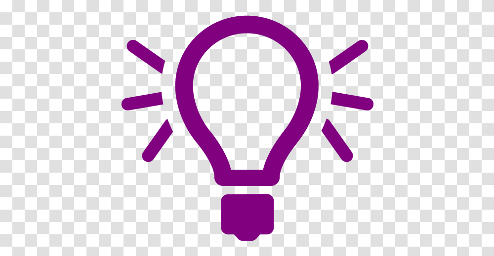Purple Light Bulb 6 Icon Purple Lightbulb Icon Transparent Png