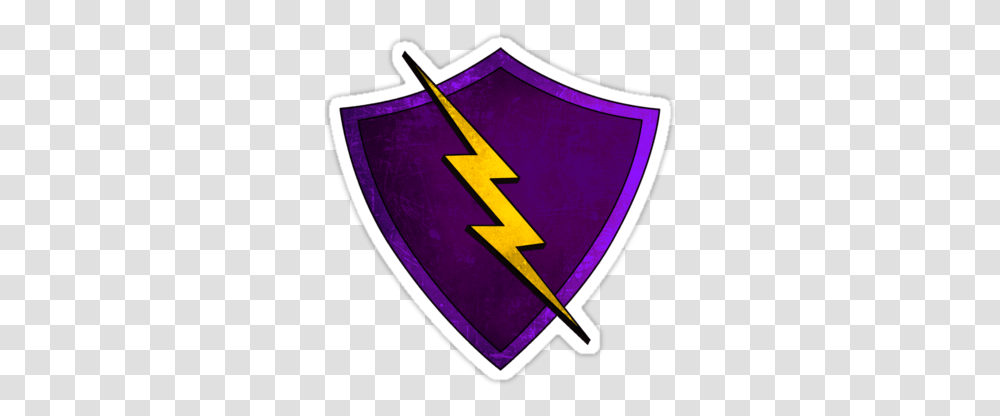 Purple Lightning Bolt Shield With Lightning Bolt Shield With A Lightning Bolt Transparent Png
