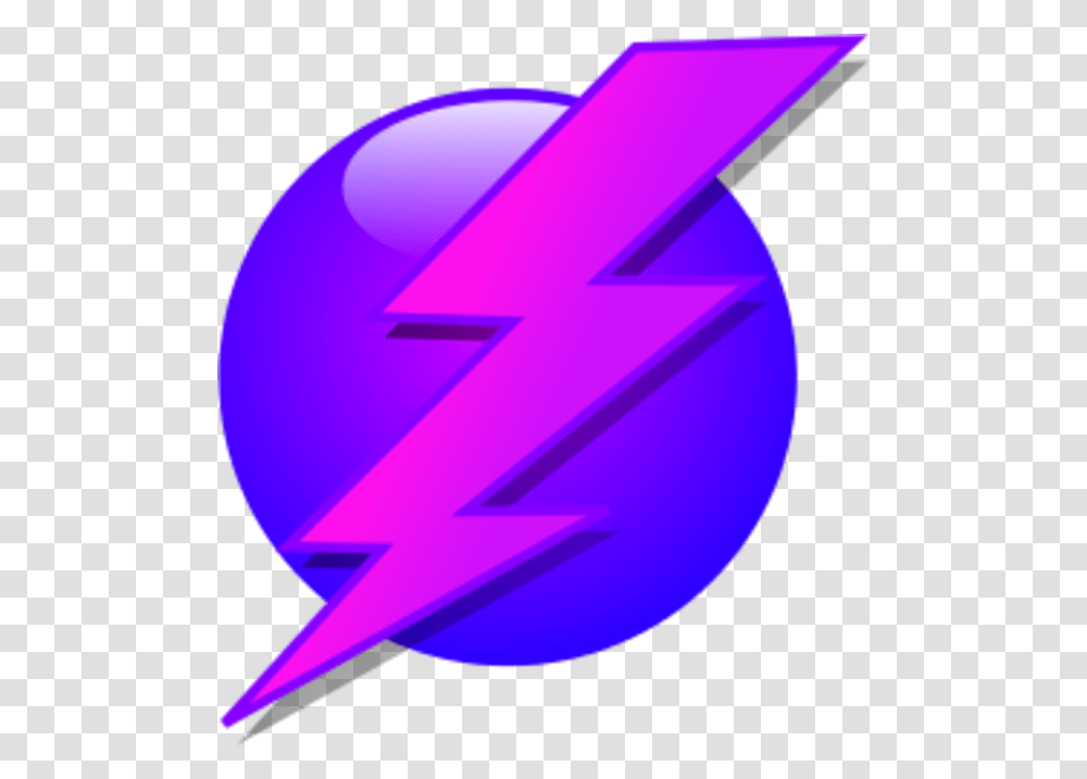 Purple Lightning Bolt Symbol Background Purple Lightning Bolt, Number, Text, Sphere, Graphics Transparent Png