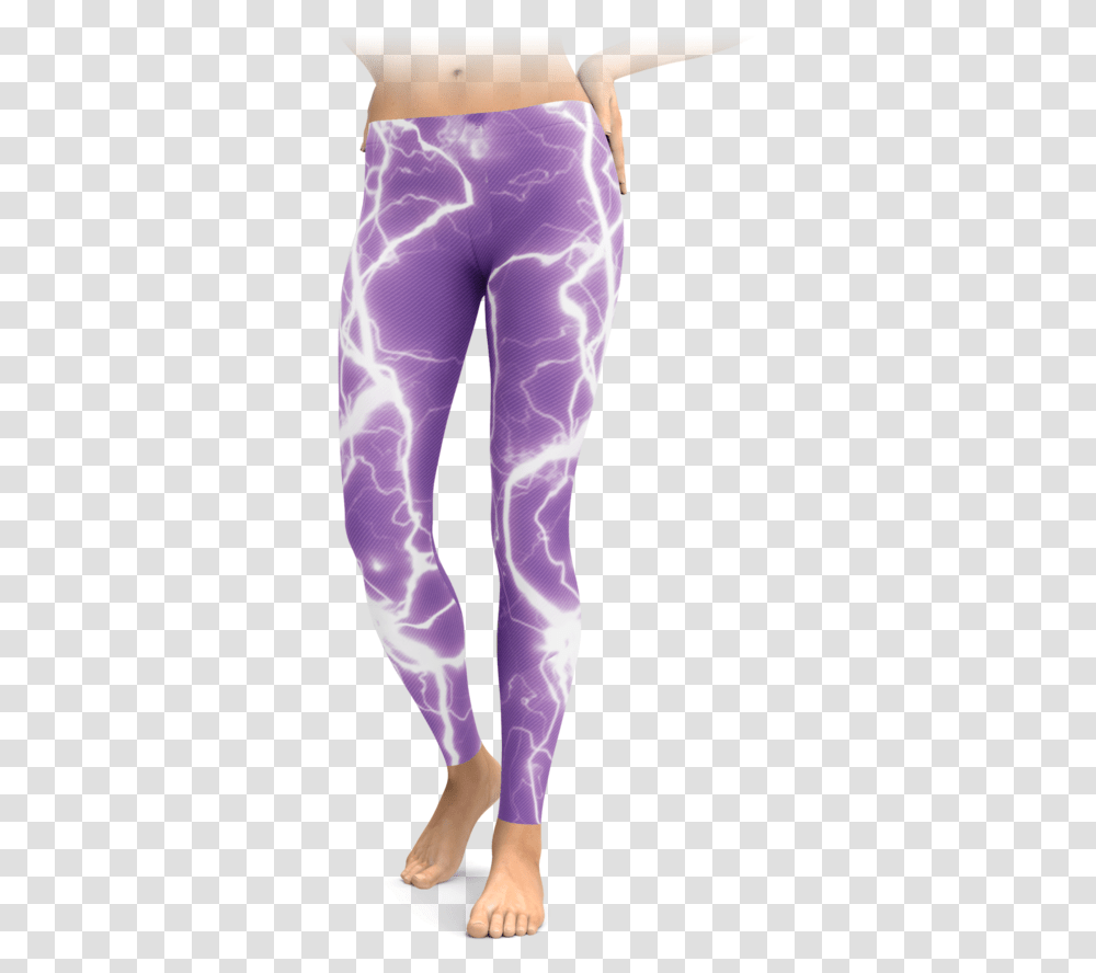 Purple Lightning Leggings Leggings, Pants, Clothing, Apparel, Tights Transparent Png