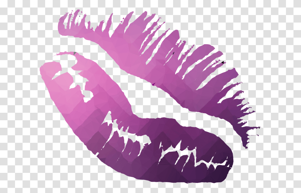 Purple Lips Clipart Kisses Vector, Sea Anemone, Invertebrate, Sea Life, Animal Transparent Png