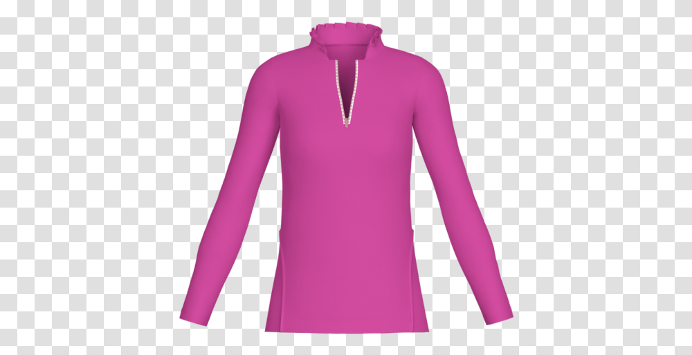 Purple Long Sleeve Golf Shirt Sleeve, Apparel, Person, Human Transparent Png