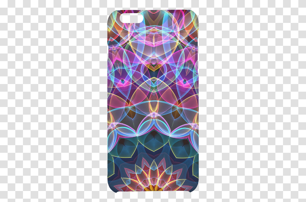 Purple Lotus Mandala Rainbow Bubbles Abstract Art Hard Iphone, Ornament, Pattern, Fractal, Rug Transparent Png