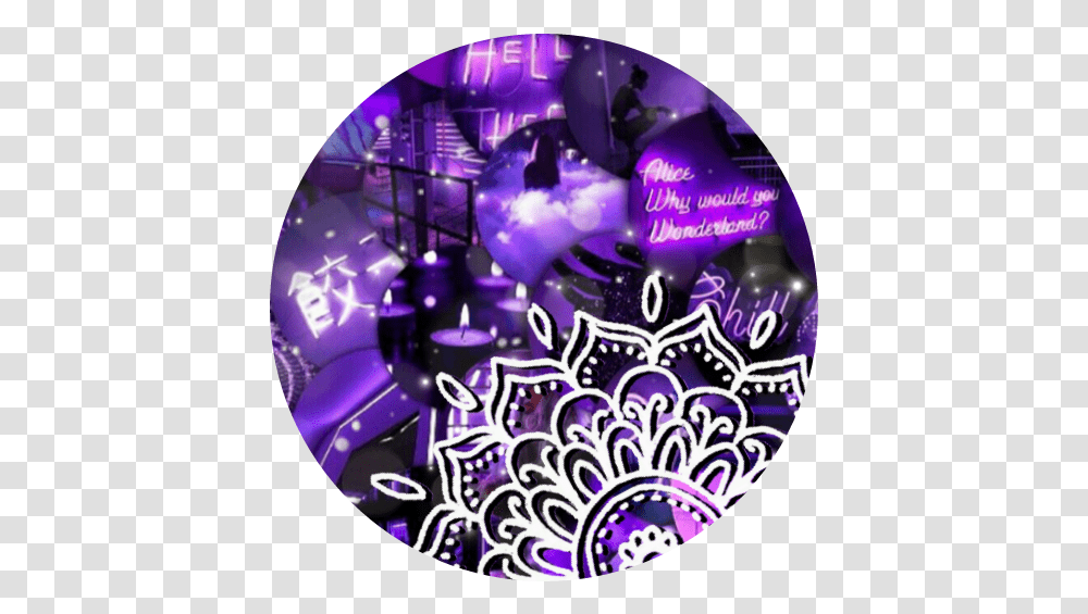 Purple Mandala Icon Purpleicon Sticker Event, Graphics, Art, Light, Plectrum Transparent Png