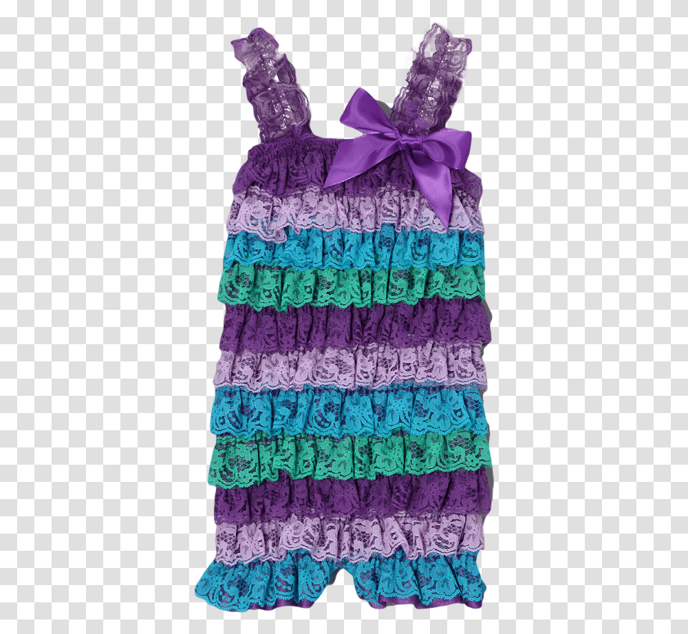 Purple Mermaid Lace Ruffle Romper Cocktail Dress, Blouse, Hat, Swimwear Transparent Png
