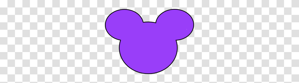 Purple Mickey Mouse Outline Clip Art, Heart, Balloon Transparent Png