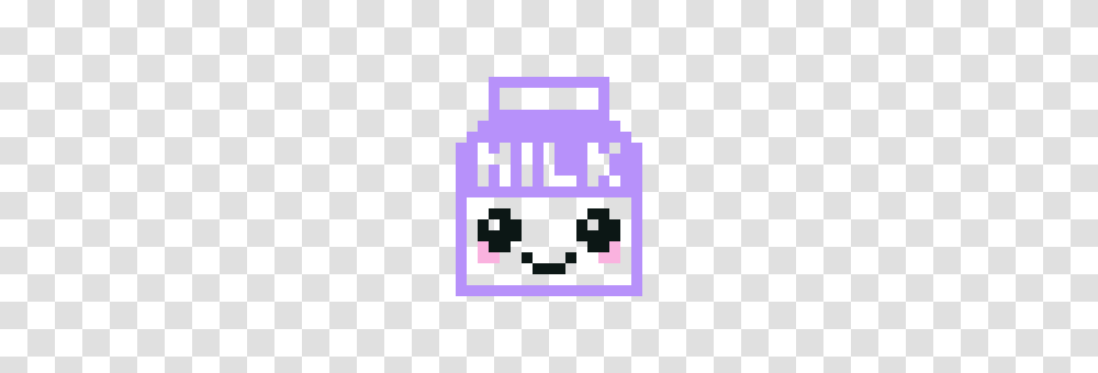 Purple Milk Carton Pixel Art Maker, First Aid, Pac Man, QR Code Transparent Png