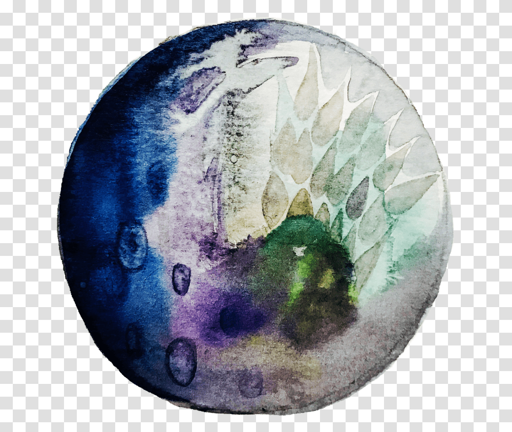 Purple Moon Picture Watercolor Paint, Crystal, Mineral, Accessories, Gemstone Transparent Png