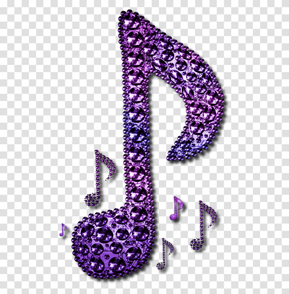 Purple Musical Notes, Number, Alphabet Transparent Png