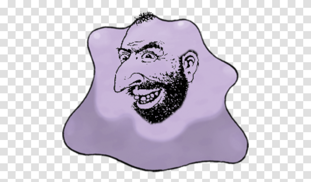 Purple Nose Head Ditto Pokemon, Person, Face, Drawing Transparent Png