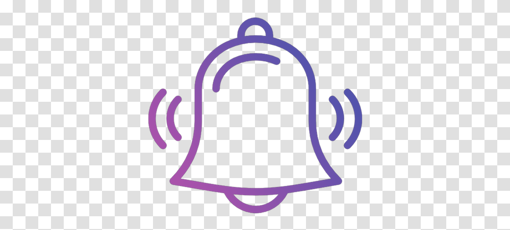 Purple Notification Bell Bell Icon Youtube, Sink Faucet, Cowbell, Label, Text Transparent Png