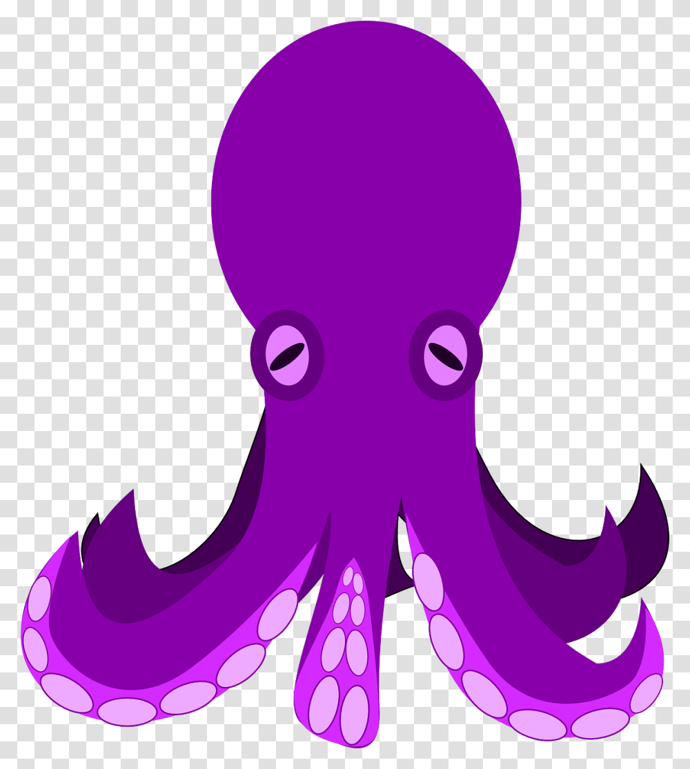 Purple Octopus Clipart, Animal, Sea Life, Invertebrate Transparent Png