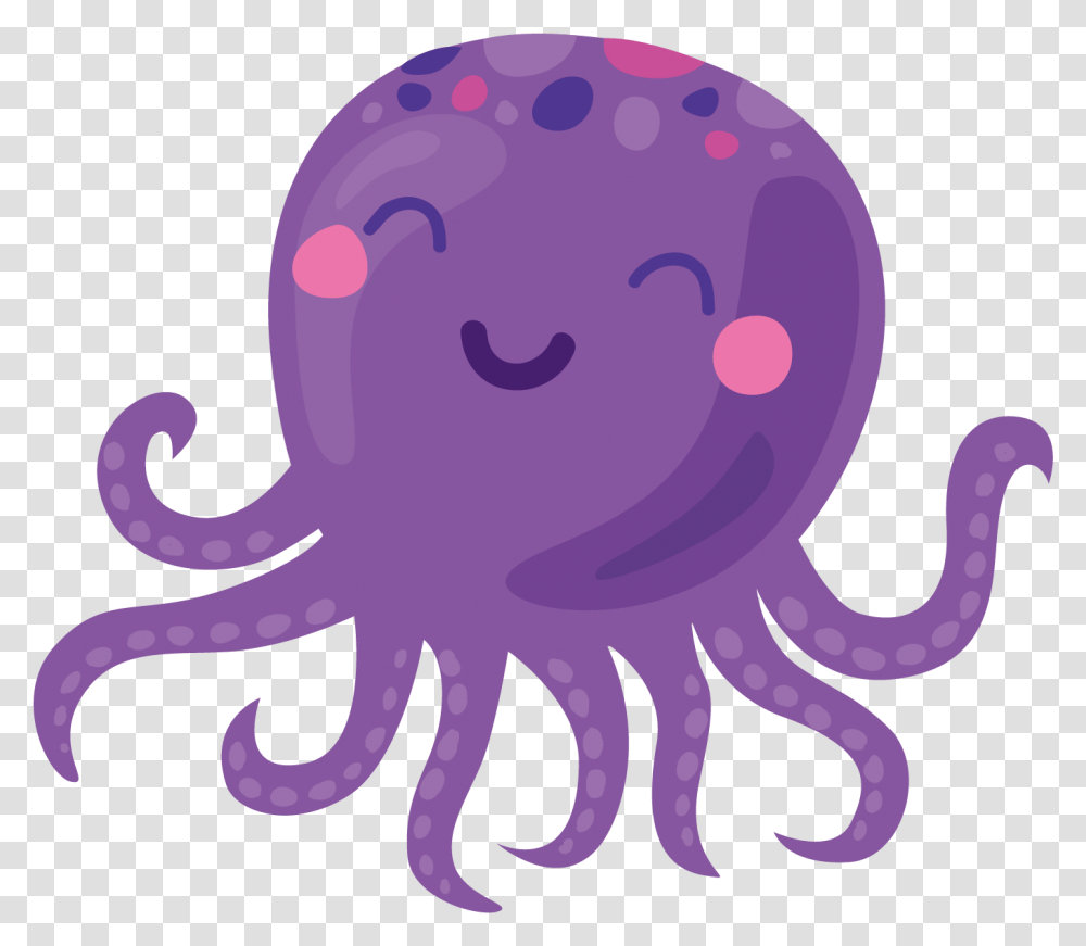 Purple Octopus Vector Download Octopus Cartoon, Sea Life, Animal, Invertebrate, Nature Transparent Png