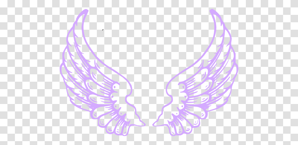 Purple Outline Angel Wings Freetoedit Purple Angel Wings Clipart, Emblem Transparent Png