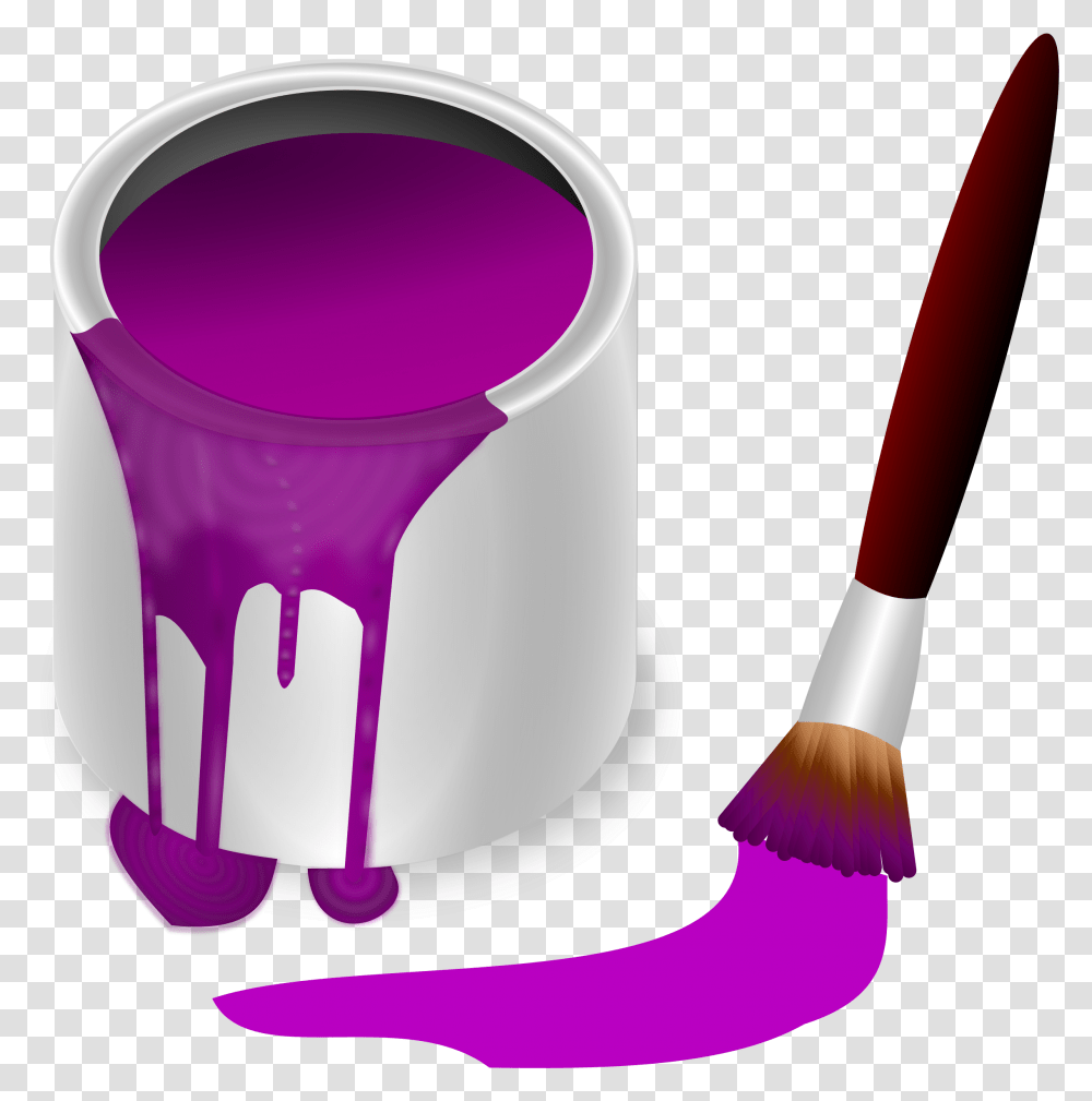 Purple Paint With Paint Brush Svg Clip Arts 594 X Purple Paint Clipart, Tool, Paint Container Transparent Png